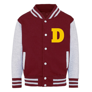 Veste universitaire de qualité supérieure avec col montant Logo avant tissu en toile pour les joueurs de Baseball Basketball Letterman - Product Image 2