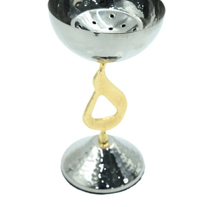 Luxury Silver & Gold Metal <b>Incense</b> <b>Burner</b> Bakhoor <b>Holder</b> with Elegant Stem Design Arabic Oud Charcoal <b>Burner</b> for Home Decor - Product Image 2