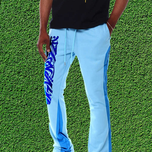 กางเกงวอร์มทรงบานผ้าฝ้ายเนื้อปานกลางสำหรับผู้ชาย สไตล์ลำลอง กันลม แห้งเร็ว เหมาะสำหรับใส่เล่นกีฬาและสวมใส่ในชีวิตประจำวัน ทรงบานแบบฟอกสี - Product Image 5