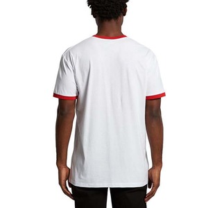T-shirt de sonnerie personnalisé prix usine 100% coton T-shirt contraste O cou à manches courtes sonnerie imprimé T-shirt pour vêtements pour hommes 2025 - Product Image 4