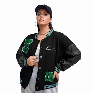 Chaquetas del equipo universitario para mujer, ropa de calle de invierno, Color negro, diseño personalizado y logotipo, bajo precio - Product Image 5