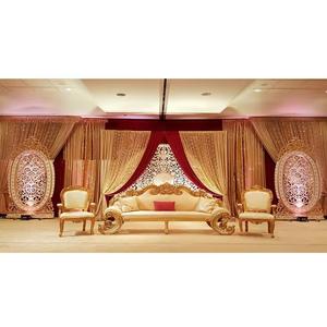 Splendid Modern <b>Engagement</b> Wedding Stage <b>Decor</b> Set with Fiberglass for Indian Weddings - Product Image 1