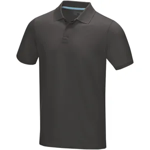 <b>Polo</b> Graphite for <b>Men</b> Organic Fabric Short Sleeve Promotional <b>Polo</b> <b>Shirts</b> - Product Image 3