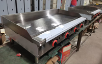 Grille de cuisson au gaz professionnelle K6122R Campbon, robuste, en acier inoxydable, pour comptoir, plancha à gaz pour restaurant