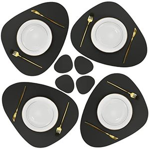 Leather Placemats Soft <b>Waterproof</b> Washable and Black Color square Shape Leather Dining Table <b>Mats</b> at Best Price - Product Image 3