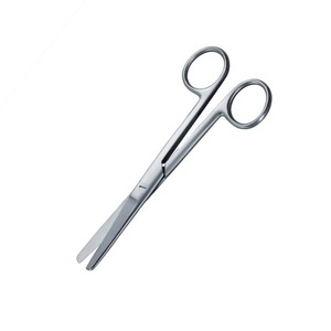 Ciseaux chirurgicaux manuels à bord arrondi, finition mate, en acier inoxydable, utilisés dans les salles d'opération. - Product Image 2