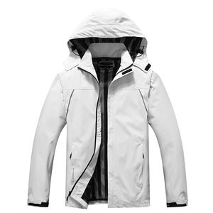 Chaqueta cortavientos de talla grande con logotipo personalizado OEM para hombre, diseño personalizado para deportes al aire libre, cortavientos con cuello levantado - Product Image 4