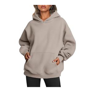 Sudaderas con capucha de algodón de alta calidad para mujer, venta al por mayor, sudaderas con capucha transpirables de colores de tela personalizada de manga larga con capucha de alta calidad - Product Image 3