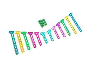 High quality Premium instrument <b>Titanium</b> Oblique T <b>Plate</b> set of 12pcs (3.5mm) with 50 LCP screws Veterinary - Product Image 3