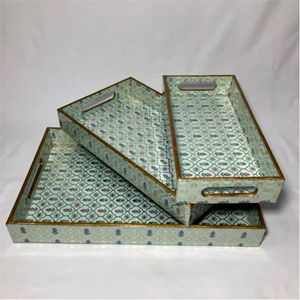 Faire semblant de plateau de service design imprimé en bois aspect naturel décoratif Artisanat Technologie - Product Image 3