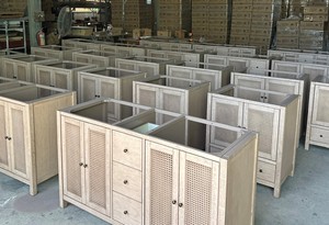 Vanité de salle de bain de 48 pouces 7, démontage de meubles en paquet plat, fabricant du Vietnam, finition à base d'eau non toxique - Product Image 3