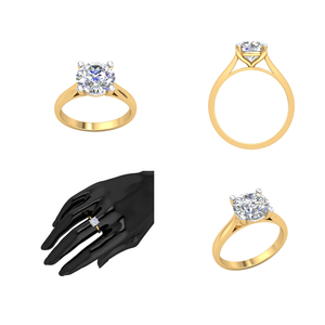 Bague en or 18 carats pour femme 1.85 Cts Lab Grown VS Clarity IGI Certified 1.85 EF Color Diamond Gifts Engagements Weddings Parties - Product Image 2