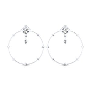 Reyes ต่างหูห่วงทอง14K สุดคลาสสิกหรูหราสำหรับผู้หญิงเครื่องประดับแฟชั่นอินเทรนด์ของขวัญเจ้าสาวที่สง่างาม - Product Image 4