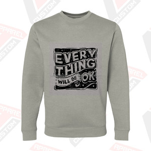 เสื้อสเวตเตอร์ปักลายขนแกะผ้าฝ้ายแบบเรียบง่ายเสื้อสวมหัวเสื้อสวมหัวแนวสตรีทแวร์ผ้าคอตตอน100% สีเบจทรายสีเบจ - Product Image 3