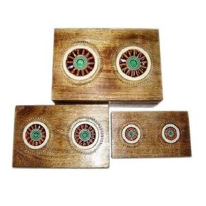 Article de cadeau artisanal en bois de haute qualité fait à la main boîtes décoratives carrées pour la maison coffre au trésor boîte à bijoux produit verrouillé - Product Image 1