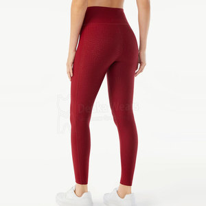 Leggings de yoga sin costuras de cintura alta para mujer, hechos a medida con MOQ bajo, de spandex transpirable y elástico para correr y hacer ejercicio. - Product Image 3