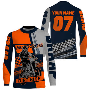 Polo de course de moto personnalisé en sublimation, vêtements de sport, maillot avec nom d'équipe de motocross, vêtements automobiles - Product Image 6
