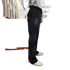 Streetwear Hombres French Terry Flare Pantalones de chándal delgados Slim Fit transpirable Heavyweight Stacked Flare Sweat Pants Hombres - Product Image 4