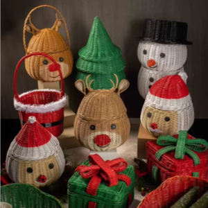 Sisu ตะกร้าหวายใส่ขนมดีไซน์ใหม่น่ารักสำหรับตกแต่งบ้านตะกร้าใส่ช็อคโกแลตงานฝีมือ - Product Image 1