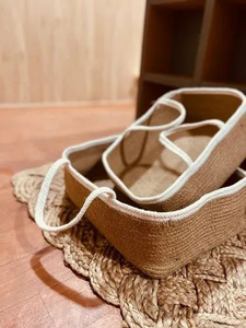 Cesta de almacenamiento de yute tejida a mano de la mejor calidad, caja organizadora, contenedores ecológicos plegables, fibra Natural duradera de 14x10x5 pulgadas - Product Image 3