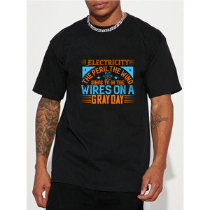 Camiseta de ocio para hombre y Polo para Primavera/Verano con estampado estándar de un color hecho en China - Product Image 1