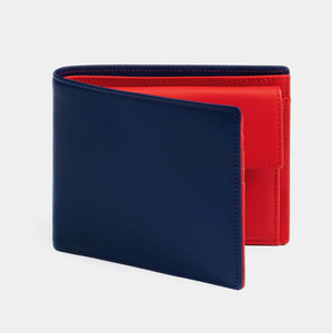 กระเป๋าสตางค์หนังสองสีสองสีที่มีสไตล์ในป่าสีเขียวและสีครีมที่มีชื่อแบรนด์ที่แกะสลักบนผิวใช้ได้ในราคาขายส่ง - Product Image 2