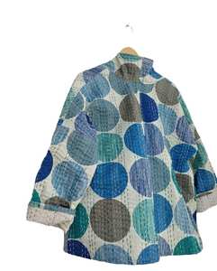 เสื้อแจ็กเก็ตแขนยาวพิมพ์ลายแบบแฮนด์เมด,เสื้อใส่ได้ทั้งผู้ชายและผู้หญิง - Product Image 3