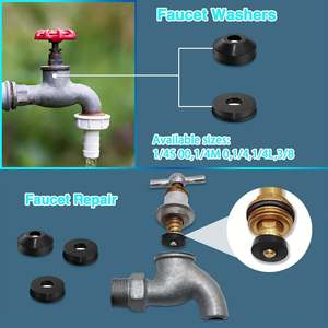 Juego de 233 arandelas biseladas de alta calidad para grifos de baño, tuberías de agua y grifos de jardín exteriores, separadores. - Product Image 6