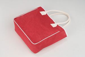 High Quality <b>Jute</b> <b>Tote</b> <b>Bags</b> with Fashionable Geometric Logo Print Price Made in West Bengal India - Product Image 5