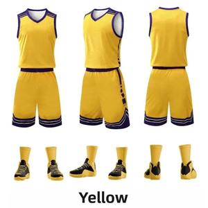 Ensemble d'uniformes de basket-ball d'été Compétition Entraînement Tenue d'équipe Adulte Grande taille Veste de sport de course Numéro imprimé - Product Image 2
