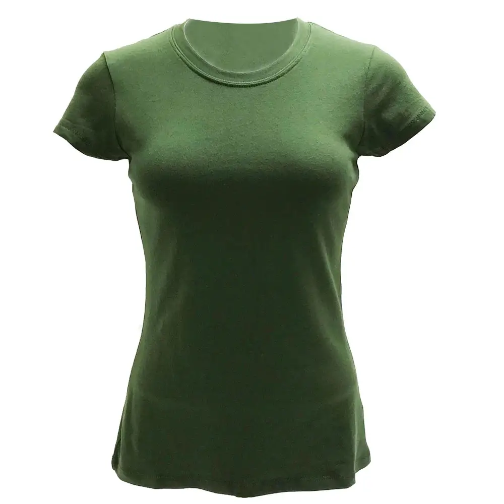 最高品質のソフトファブリック女性TシャツOEM許容ロゴプリントレディースTシャツプレーンブランクコットン女性Tシャツ