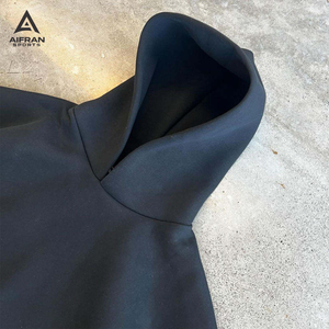 Sudadera con Capucha AIFRAN Personalizada con Logotipo, de Algodón Grueso de 400 g/m², Estilo Urbano Holgado para Hombre, Corte Cuadrado Vintage, Sudadera Lisa - Product Image 3