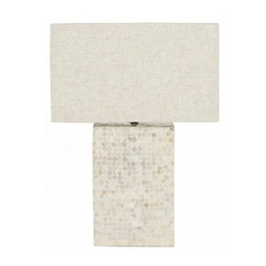 Hot Selling <b>Mother</b> of Pearl Table Lamp Mosaic Design Without Shade Stylish Bedside Nightstand Lamp Elegant Wedding Home Use - Product Image 6