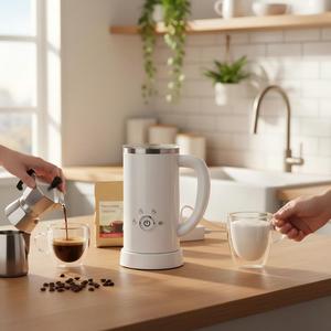 <span class=keywords><strong>Mousseur</strong></span> à <span class=keywords><strong>lait</strong></span> électrique 4-en-1 avec poignée, <span class=keywords><strong>mousseur</strong></span> à <span class=keywords><strong>lait</strong></span> magnétique automatique 550W, intérieur antiadhésif, pour café <span class=keywords><strong>chaud</strong></span> <span class=keywords><strong>ou</strong></span> <span class=keywords><strong>froid</strong></span> - Product Image 2