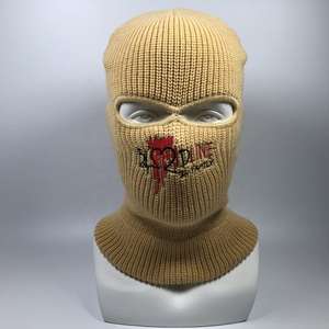 Cagoule respirante en maille noire couvre-chef de visage de moto pour l'entraînement du cyclisme Sport de plein air couleur unie séchage rapide - Product Image 2