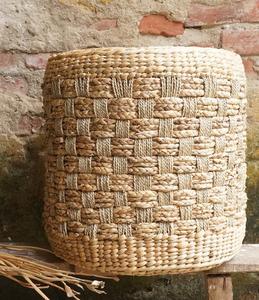 Cojín de suelo de junco marino natural al por mayor, otomana decorativa estilo bohemio, taburete redondo de jacinto de agua tejido, hecho en Vietnam - Product Image 5