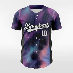 Camiseta de béisbol para hombre con estampado digital y botones de Hip Hop, uniforme de Jersey de béisbol personalizado con número de letras cosidas a rayas - Product Image 6