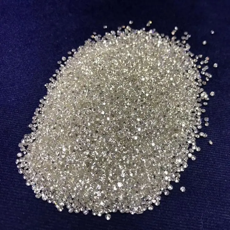 Beyaz H I renk doğal 1.7 ila 2.7 MM VS saflıkta elmas gevşek Melee yuvarlak kesim cilalı elmas üreticisi
