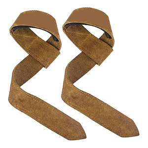 Comfortable Leather Lifting Straps Strong Grip Straps For Gym And Fitness Workouts - Product Image 1