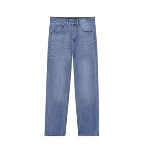 Pantalon droit vintage TST 4142, jean délavé coloré avec rivets et motifs imprimés pour hommes - Product Image 1