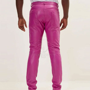 Pantalones de Cuero Casuales para Hombre, Diseño Moderno, Servicio OEM, Cómodos, Transpirables, Ecológicos, Duraderos, Lavado Ligero, Premium - Product Image 3