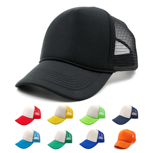 Casquette de papa en mousse unie 5 panneaux avec impression de logo personnalisé broderie 3d sport golf baseball casquette en maille - Product Image 2