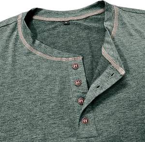 Vente en gros T-shirt à manches courtes en pur coton personnalisé T-shirt vierge à col arrondi pour hommes de couleur unie pour hommes - Product Image 3