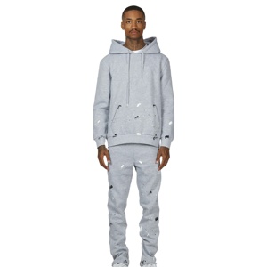 2025 Custom OEM Men's High Quality 340gsm Winter Plus Size Tracksuit Hip Hop Heavyweight Boxy <b>Hoodie</b> <b>Plain</b> Screen Printing Logo - Product Image 1