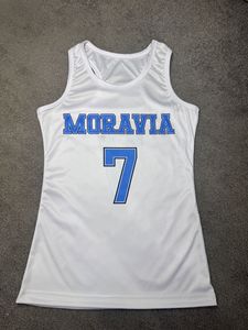 Custom Tank <b>Top</b> Moravia 7 Blue Sublimation Tank <b>Top</b> Women's Casual Summer Quick Dry Polyester O-Neck Sport Jersey - Product Image 5