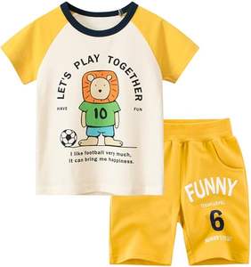 Lot de 2 t-shirts à col rond à manches courtes pour garçons Taille 2-7 ans T-shirt en coton pour garçons et tout-petits - Product Image 5