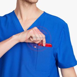 Uniforme médico de hospital estirable de traje de enfermera para hombre tejido cómodo al por mayor para hospitales y clínicas - Product Image 4