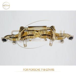 Tubo de Escape de Titanio Ouchi a <span class=keywords><strong>Precio</strong></span> de Mayoreo para <span class=keywords><strong>Porsche</strong></span> 718 GT4 RS, Alto Flujo, Instalación Directa, Piezas de Tuning para Superdeportivos - Product Image 3