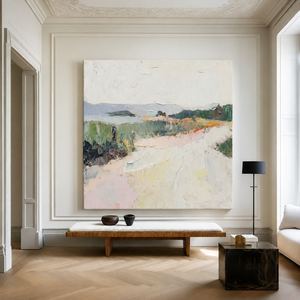 Hand Painted Oil <b>Canvas</b> Landscape Painting Impressionist Style <b>Framed</b> Artwork Indoor Decor - Product Image 4