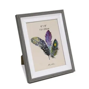 4x6inch Handmade Solid <b>Oak</b> Photo <b>Frame</b> for Tabletop Display with or Without Mat - Product Image 6
